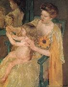 Mary Cassatt Mother and  son USA oil painting artist